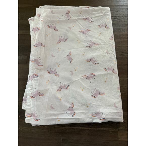 Crate & Barrel Kids Unicorn Flat Sheet Twin - Picture 1 of 3